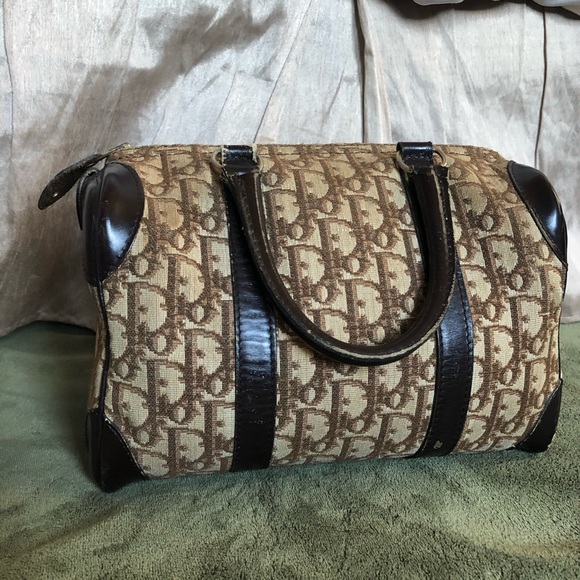 CHRISTIAN DIOR Monogram Trotter Boston Bag in Brown Canvas & Leather - Picture 6 of 15